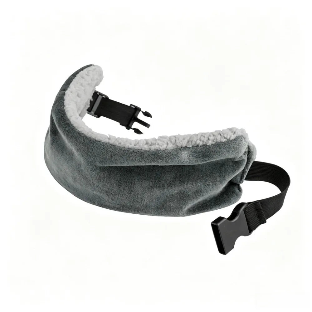 Adjustable Travel Eye Mask and Neck Pillow - Ergonomic Head Support Strap for Comfortable Long-Distance Travel