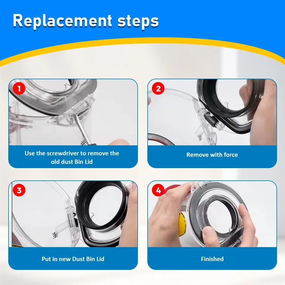 HEPA Filter Kit for Dyson V10 SV12 - Dust Bin Lid Replacement Accessory for Vacuum Cleaner Spare Parts