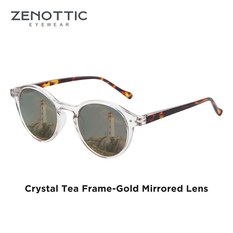 ZENOTTIC Retro Small Round Polarized Sunglasses – Vintage UV400 Shades for Men & Women