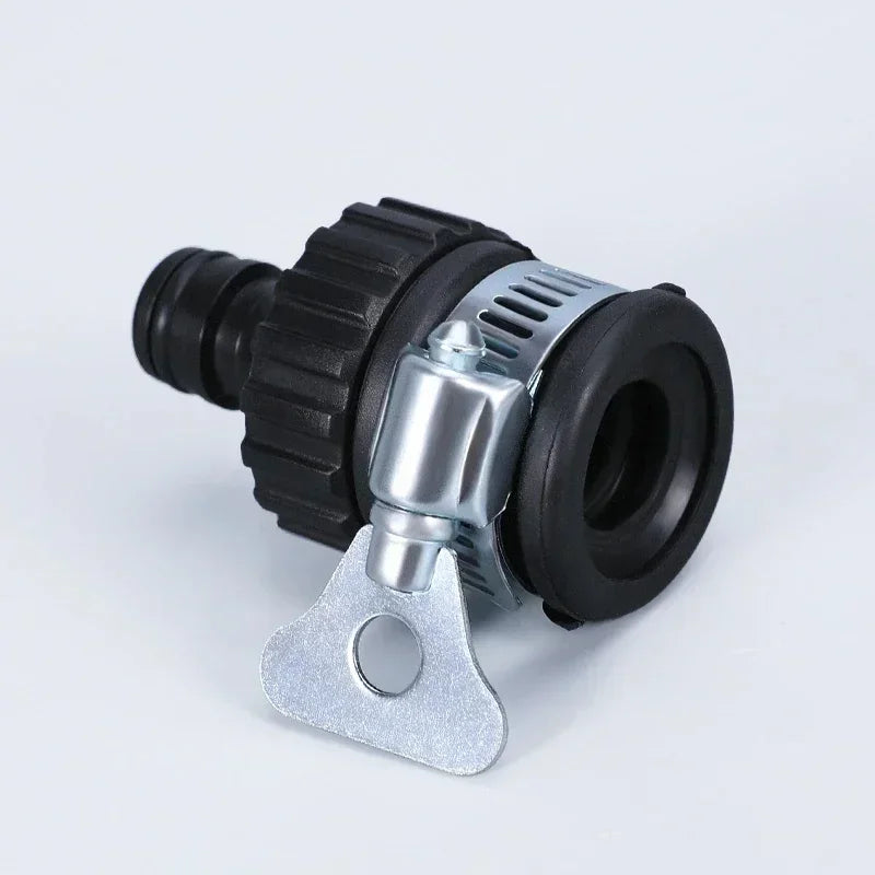2PC Universal Water Faucet Adapter Set - Durable Plastic Hose Fittings with Quick Connect for Car Washing & Garden Irrigation