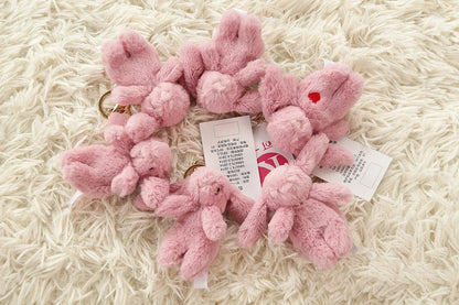 Cute Cartoon Rabbit Keychain | Pompom Stuffed Animal Bag, Car & Phone Pendant Gift for Girls