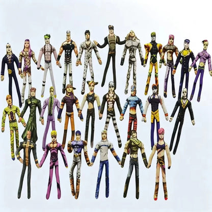 28cm JoJo's Bizarre Adventure Plush Doll - Jotaro, Joseph, Gyro & Johnny Anime Collectible Cosplay Gift