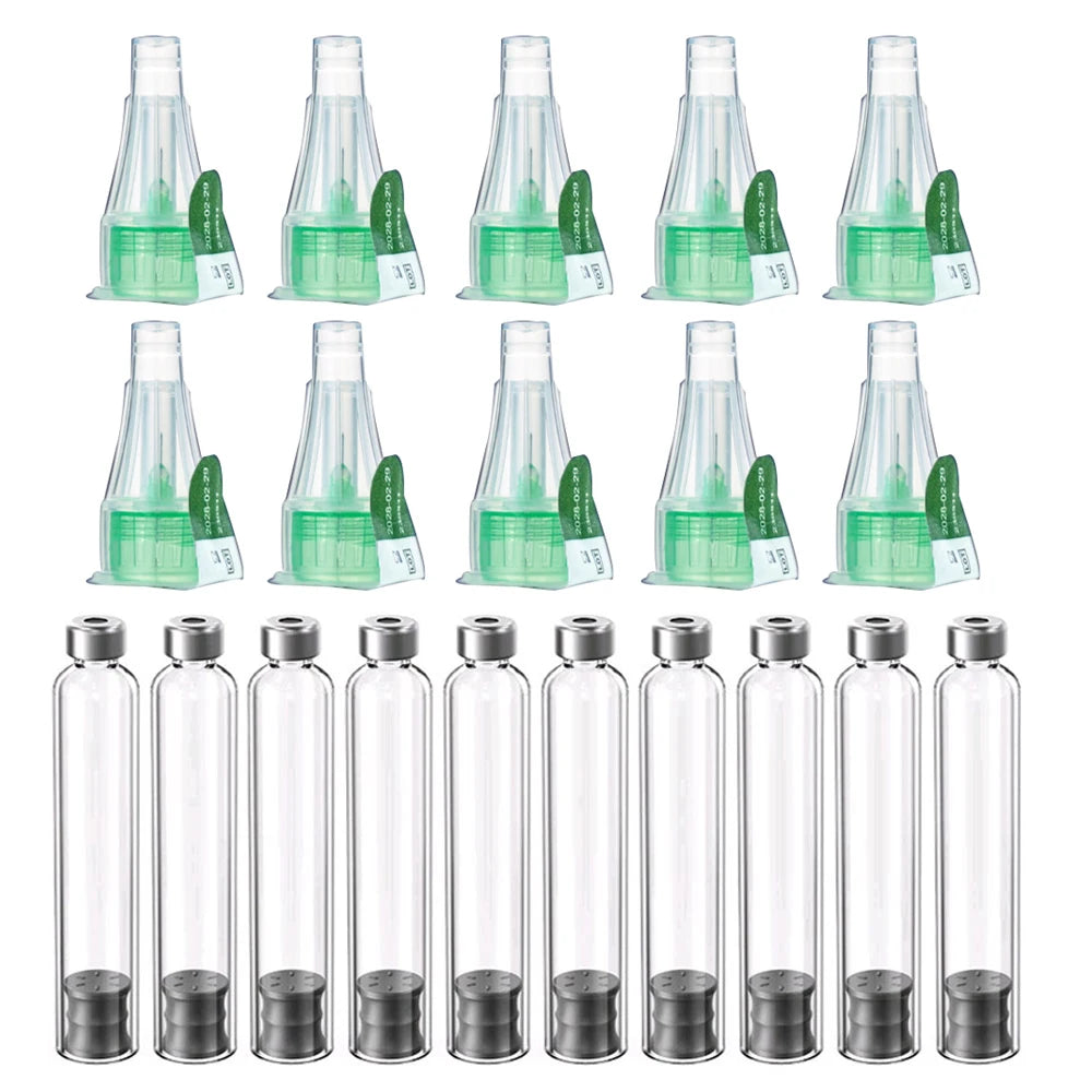 Magic Pen 3ml Empty Cartridge Kit — 4mm Pen Tip Cassette Bottle for Lilly Insulin Pen, Sterile Individual Packaging