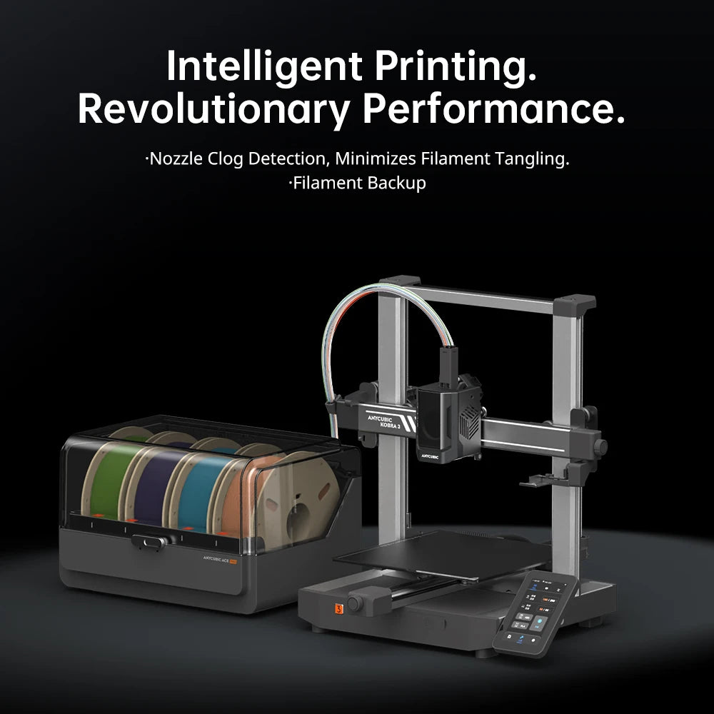 ANYCUBIC Kobra 3 Combo Multi-Color FDM 3D Printer – 600mm/s Speed, 250x250x260mm Build Volume