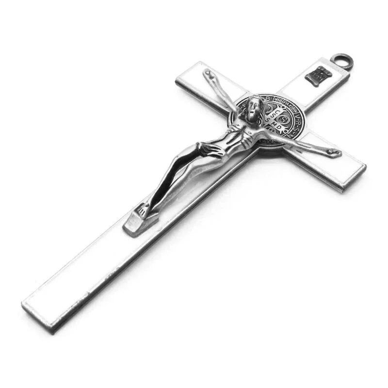 Jesus Crucifix Cross Wall Decor - Antique-Style Church and Chapel Display