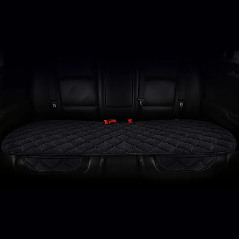 Thick Plush Car Seat Cushion Set - Warm Anti-Slip Three-Piece Winter Seat Covers