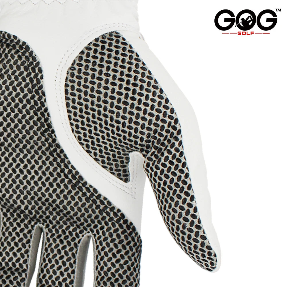 Men’s Golf Gloves – Left/Right Hand, Soft Breathable Sheepskin with Anti-Slip Granules (1 Pc Pack)