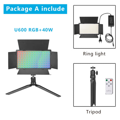 U800 RGB LED Photo Studio Light – Video Recording Panel Lamp for YouTube, TikTok & Live Streaming