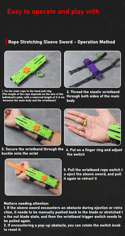 Parent-Child Telescopic Sword — Multiplayer Battle Fidget Toy | 3D Stress-Relief Toy