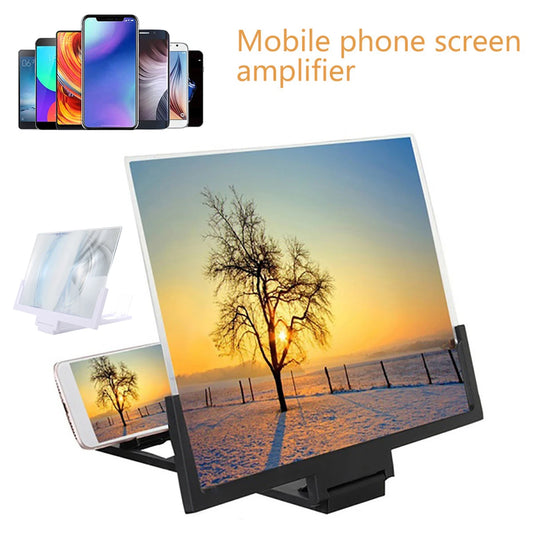 14-Inch Phone Screen Magnifier - 3D HD Video Amplifier with Foldable Smartphone Stand