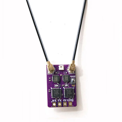 ELRS 2.4G Dual Antenna Diversity Receiver – Built-in TCXO RX for FPV Freestyle & Long Range RC Racing Drones