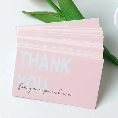 50pcs Thank You Cards - Small Business Packaging Inserts, Customer Appreciation Notes, and Wedding Party Supplies