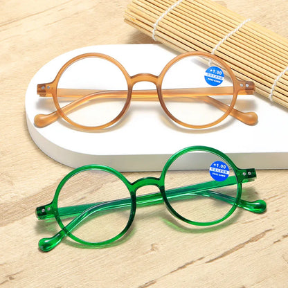 Fashion Round Reading Glasses for Women & Men – Vintage Stylish Frame for Hyperopia & Presbyopia, Diopter +1.0 to +4.0