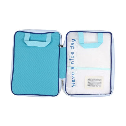 Large Capacity Waterproof Handheld Study Bag – Transparent PVC Exam & Test Paper Storage for Elementary School