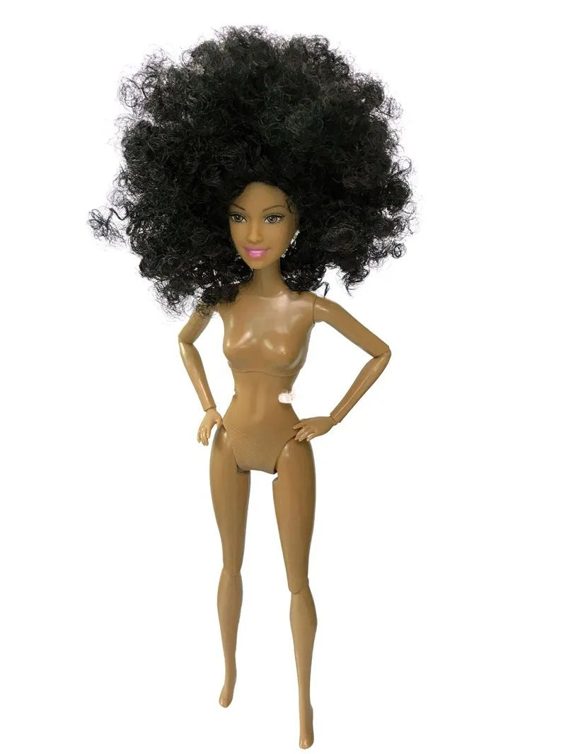 Adollya 32cm 1/6 African Doll — 10-Joint Movable Black American BJD Doll with Makeup, Toy for Girls & Kids Gifts