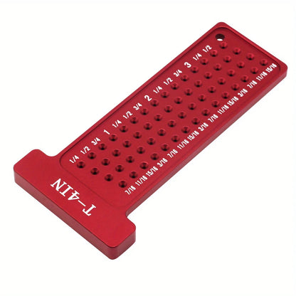 Woodworking Scribe T-Square Ruler – Metric/Inch Aluminum Line Drawing Gauge, Right Angle Protractor for Carpenter Layout