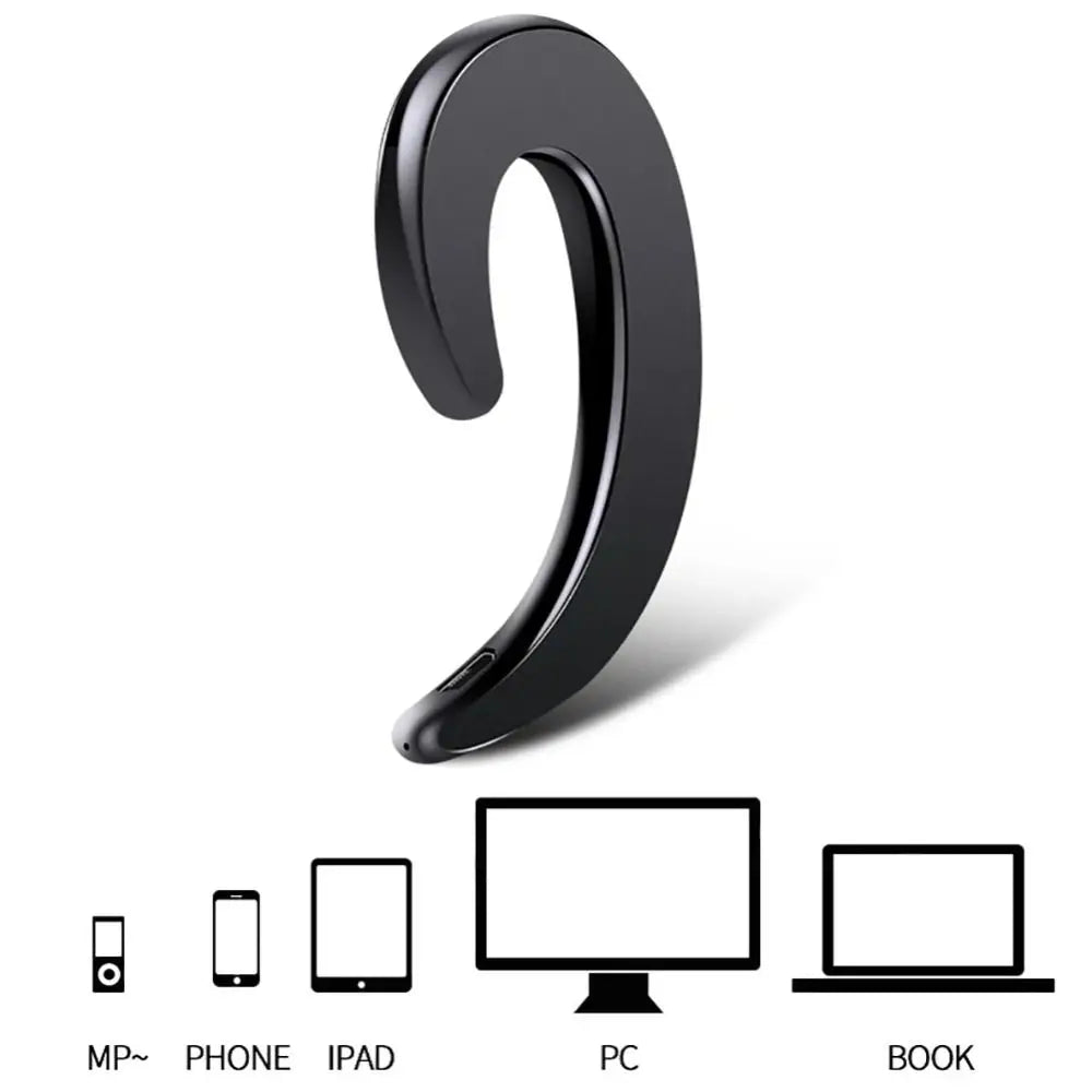 Digital Display Bluetooth Bone Conduction Headphones - Wireless 3D Stereo Earphones with Long Battery Life