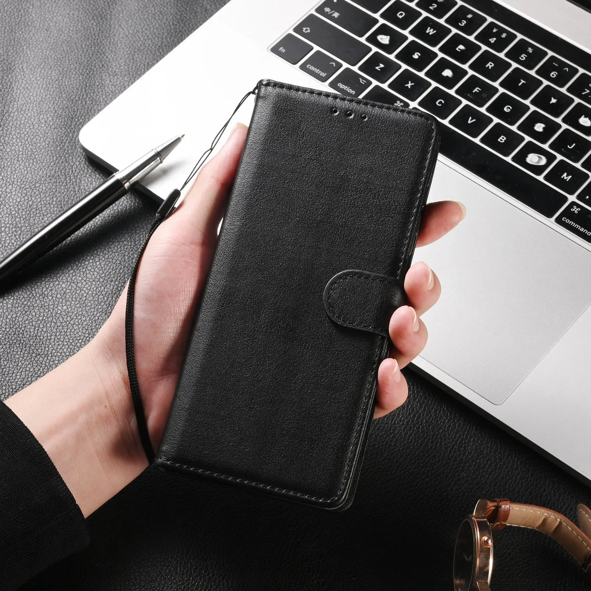 Leather Flip Wallet Case - Protective Cover for Xiaomi Redmi Note 7–13 & Redmi 9A/9C/10/10A/10C Models