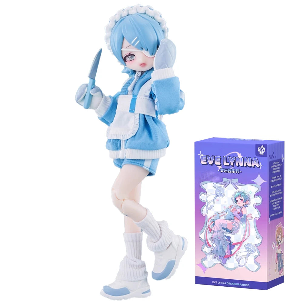 Eve Lynna Dream Park Series BJD Movable Doll – Kawaii Blind Box Anime Figurine, Trendy Surprise Toy Gift for Boys & Girls
