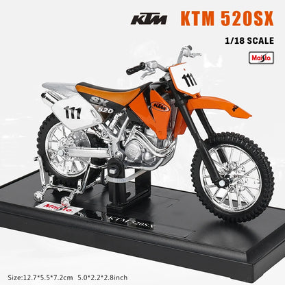 Maisto 1:18 Alloy Motorcycle Model – Yamaha MT-07/MT-10, Ducati, Kawasaki, KTM, Suzuki, BMW