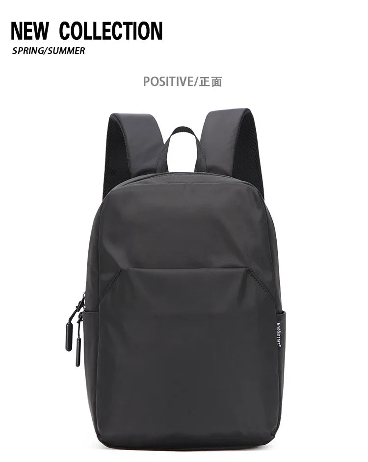 Mini Canvas Men’s Backpack – Black Rucksack, Waterproof School & Travel Bag