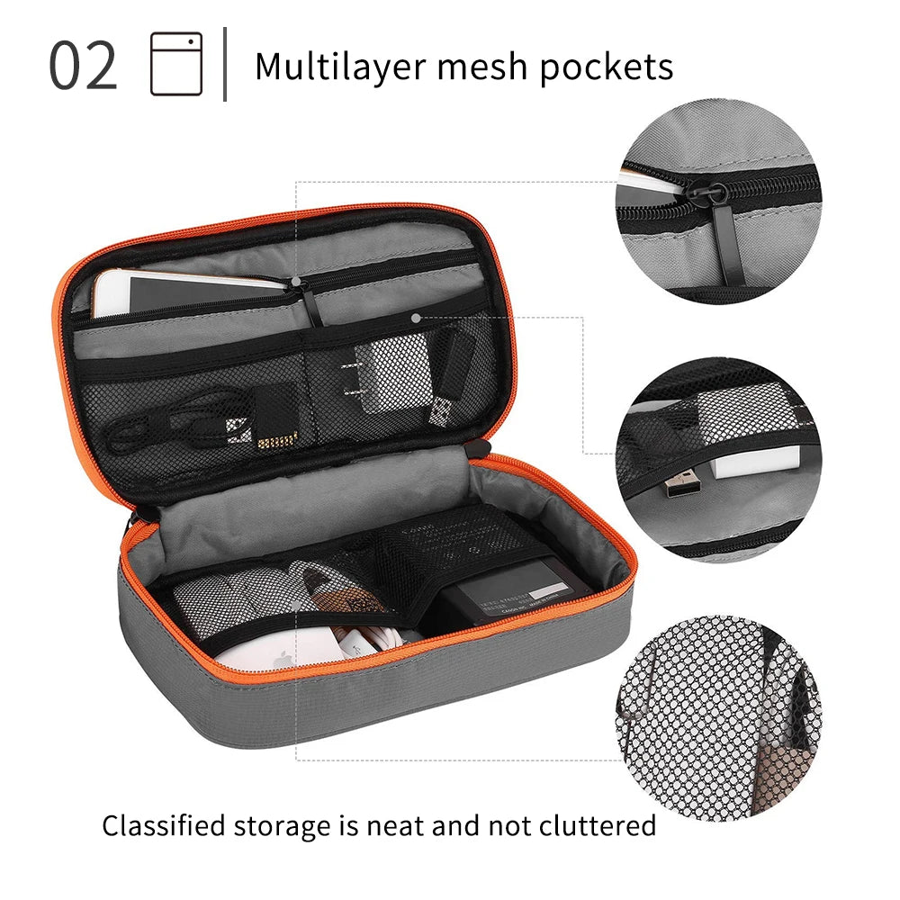 Travel Essentials Cable Organizer Bag – Compact Storage for Chargers, Cables & Accessories