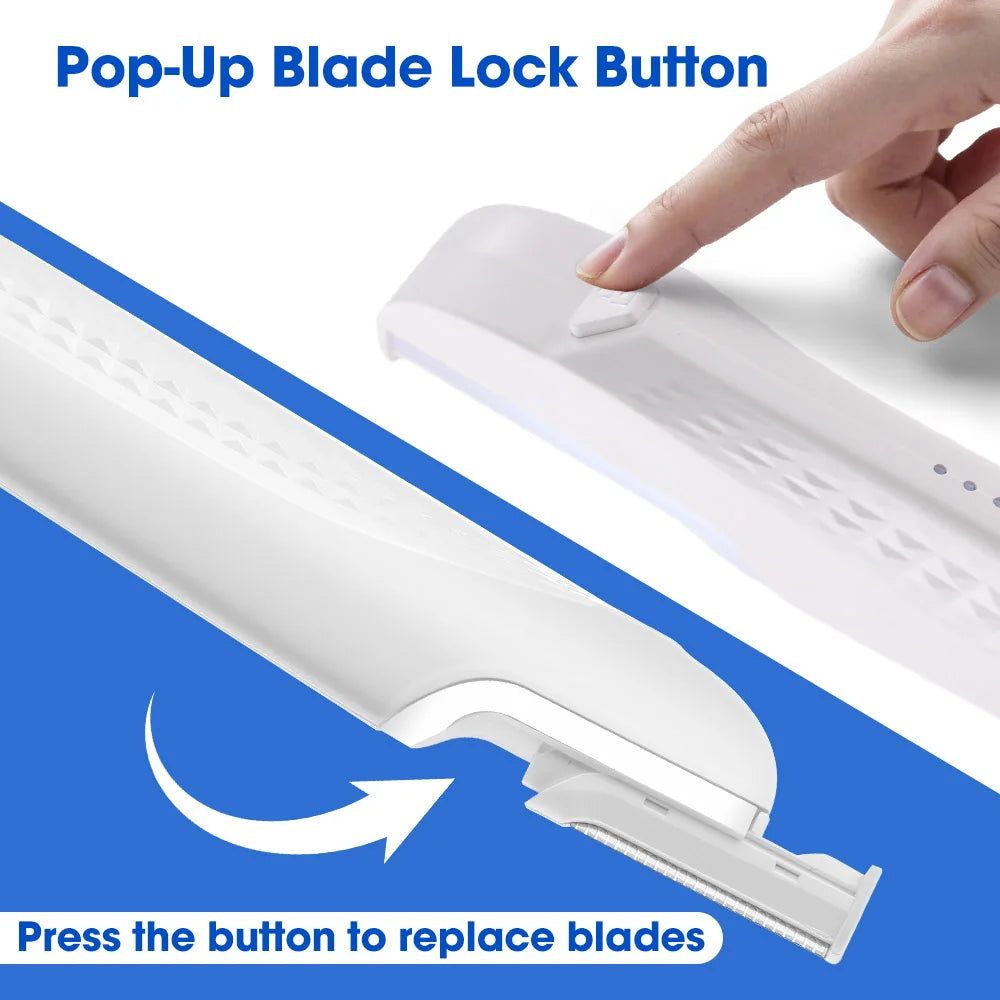 Women’s Sonic Rechargeable Dermaplane Razor with Light – Facial Hair & Peach Fuzz Removal Tool with 6 Replaceable Blades Skin Exfoliation Device
