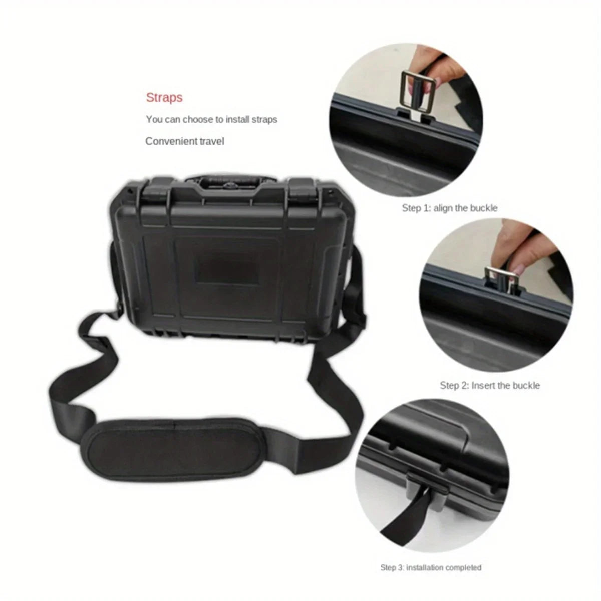 Waterproof Hard Tool Carry Case - Protective Storage Box with Pre-Cut Sponge Organizer for Equipment
