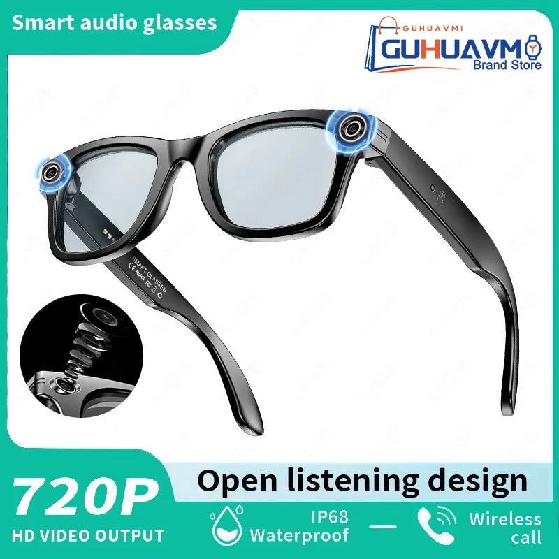 2025 Smart Glasses with HD 800W Camera – AI Translation, Video Recording, Bluetooth Calls & Voice Assistant Outdoor Sport Sunglasses