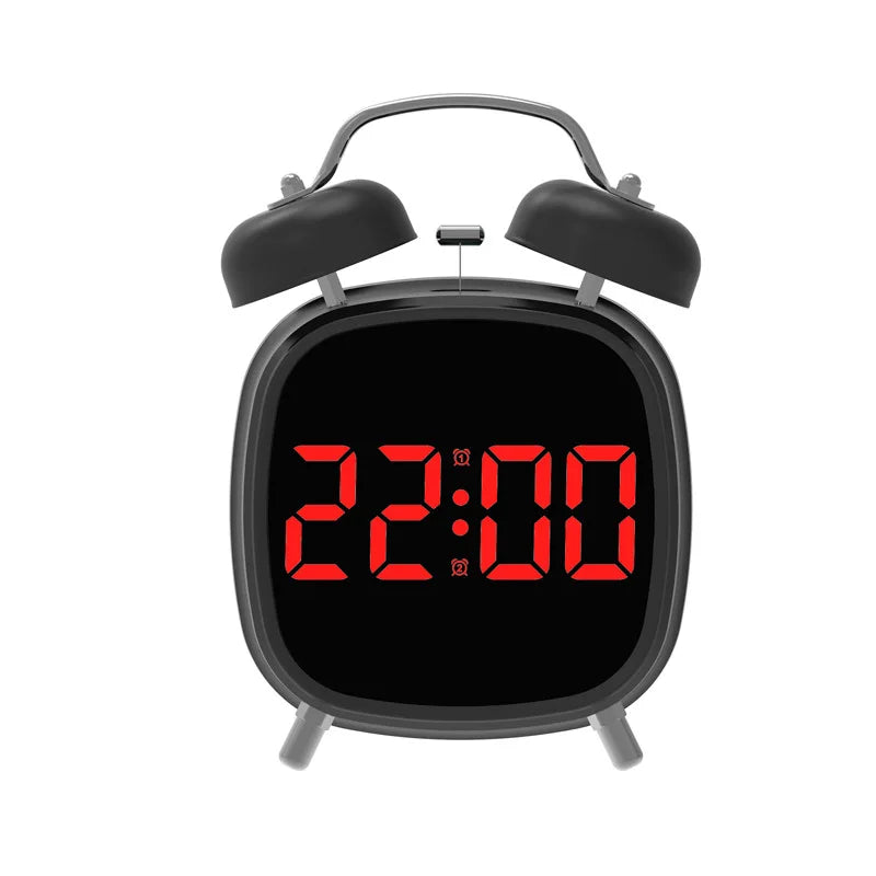 LED Digital Alarm Clock – Voice Control, Date & Temperature Display, Adjustable Brightness & Snooze, 12/24H Table Clock