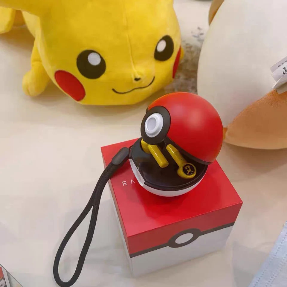Pokémon Pikachu Wireless Bluetooth 5.0 Earphones – Noise Reduction Sport Headphones with Touch Control & Mic, Universal Gift