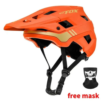 BATFOX Matte Black MTB Bike Helmet – Men's Mountain Bike Cycling Helmet Casco Ciclismo