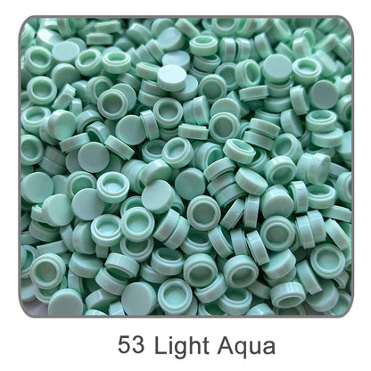 1000Pcs 1x1 Round Building Blocks Set - 52 Color DIY Creative Educational Bricks Compatible with 98138 Toy Kits for Kids