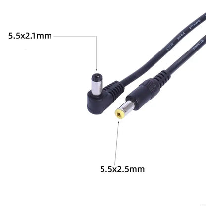 E28E 85W DC Power Cable - DC5521 to DC5525 90 Degree Adapter Cord for Electronic Devices & Power Connections