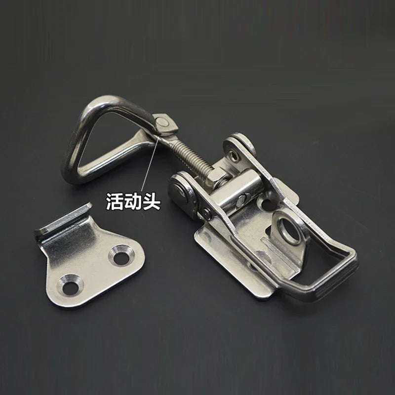 SUS 304 Stainless Steel Adjustable Locking Spring Loaded Toggle Latch | Durable Case, Box, Chest, and Trunk Hasp Catch