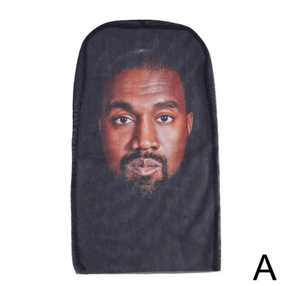 3D Balaclava Mask Hat - Seamless Kanye Face Mask for Pranks, Celebrity Hip Hop Hood Headgear