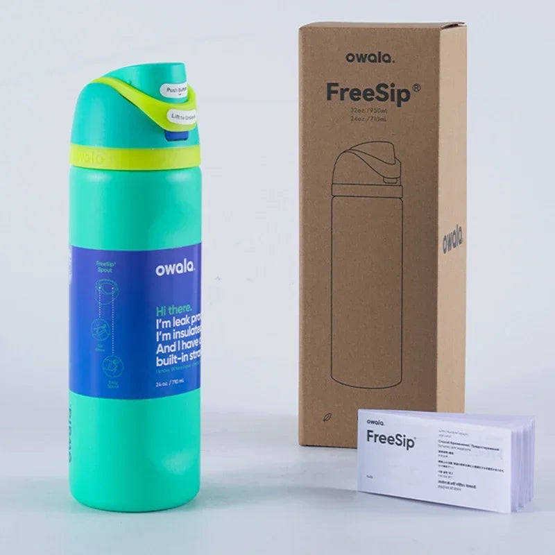 Owala Vacuum Flask & Thermos Water Bottle – Stainless Steel Thermal Mug for Cold & Hot Coffee Drinkware