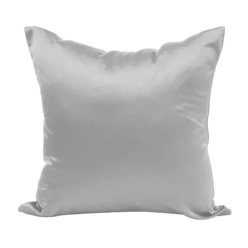 Silky Satin Pillow Cover - Smooth Decorative Cushion Case for Sofa & Bed