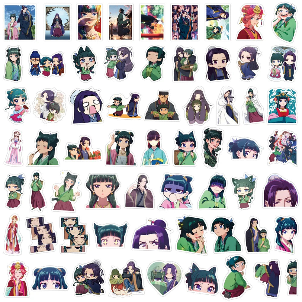 The Apothecary Diaries Anime Stickers – 120-Piece Aesthetic Graffiti Decal Set for Laptops, Phones, Fridges & Creative Stationery