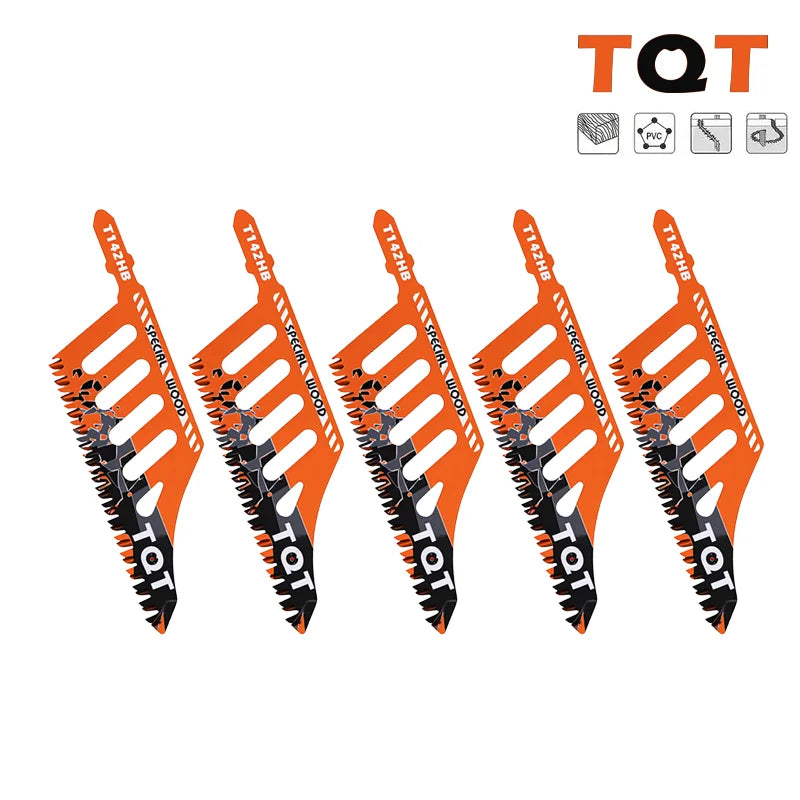 Extra Long Jigsaw Blades - Heavy Duty T-Shank Fine & Coarse Tooth Saw Blades for Wood, Aluminum & Tight Spaces