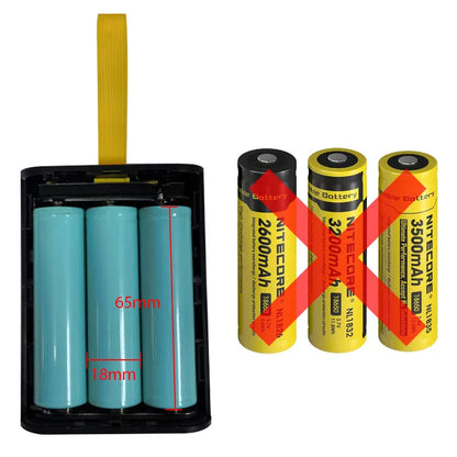 3x18650 Battery Charger Case - DIY 5V 2A Power Bank Box with Dual USB Output & LED Night Light