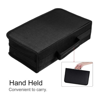 128-Disc DVD & CD Storage Case - Durable Portable Media Organizer with Protective Carrying Binder for Home & Travel