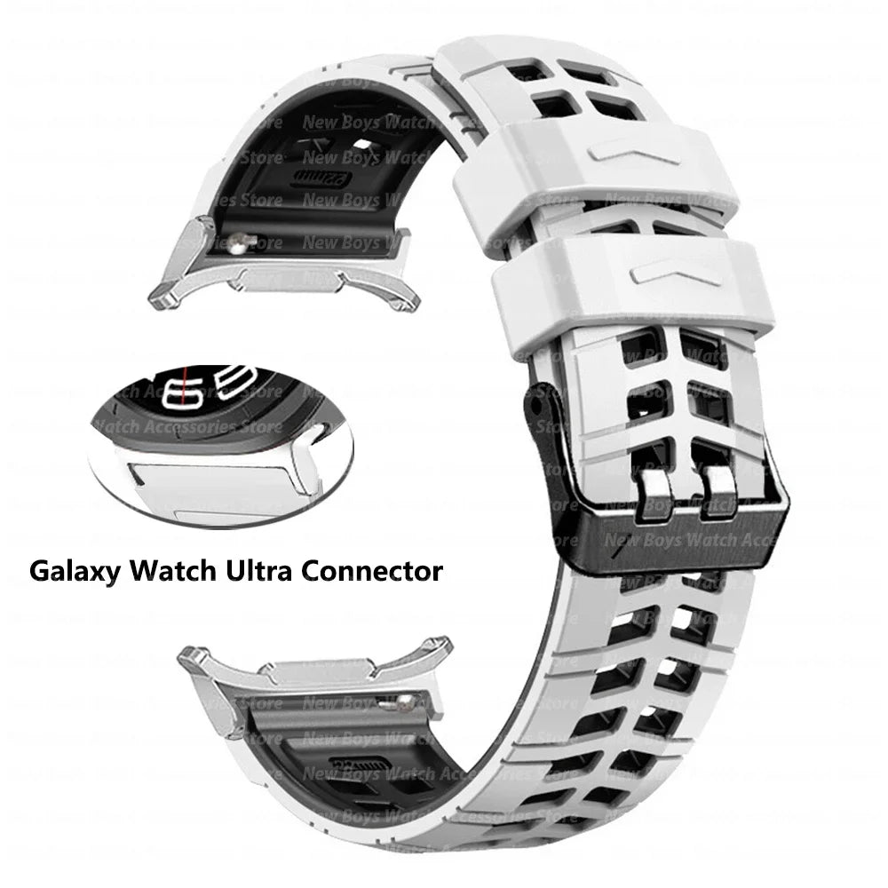 Silicone Sport Band for Samsung Galaxy Watch Ultra 47mm — No-Gap Quick Fit Curved Strap (2025 Ultra Model)