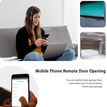 WiFi Garage Door Opener Remote Controller - Tuya Smart Access Control with Alexa & Google Home Support