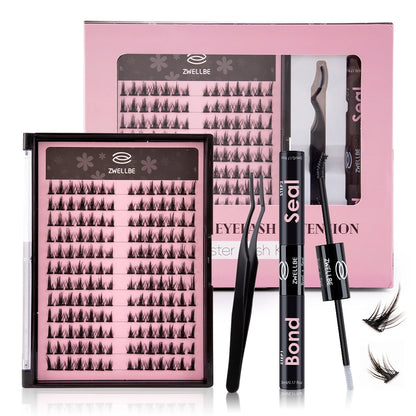 Lash Bond, Seal, and Remover Kit – Waterproof Cluster Eyelash Glue, Strong Hold, Fast Removal for DIY Extensions