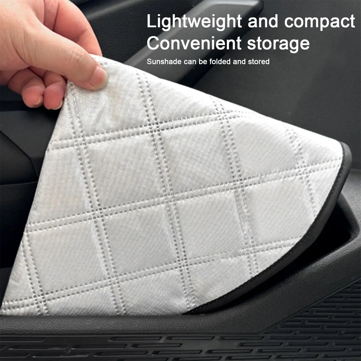 Car Steering Wheel Sun Cover 43cm – Aluminum Foil Folding Heat & UV Insulation Shield for Summer Interior Protection