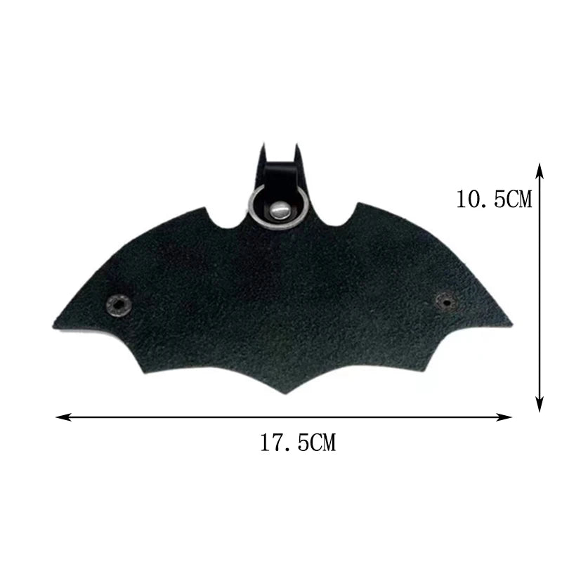 Superhero Bruce Wayne Leather Keychain – Unisex Bat Cosplay Waist Key Holder & Fashion Keyring Gift