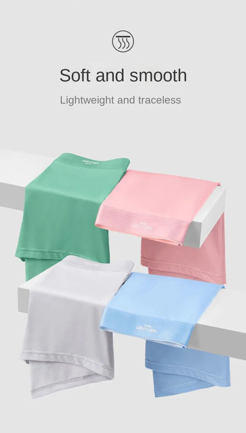4PCS Men's Ice Silk Boxer Shorts – Breathable, Sexy, Thin Underwear in Sizes L-6XL