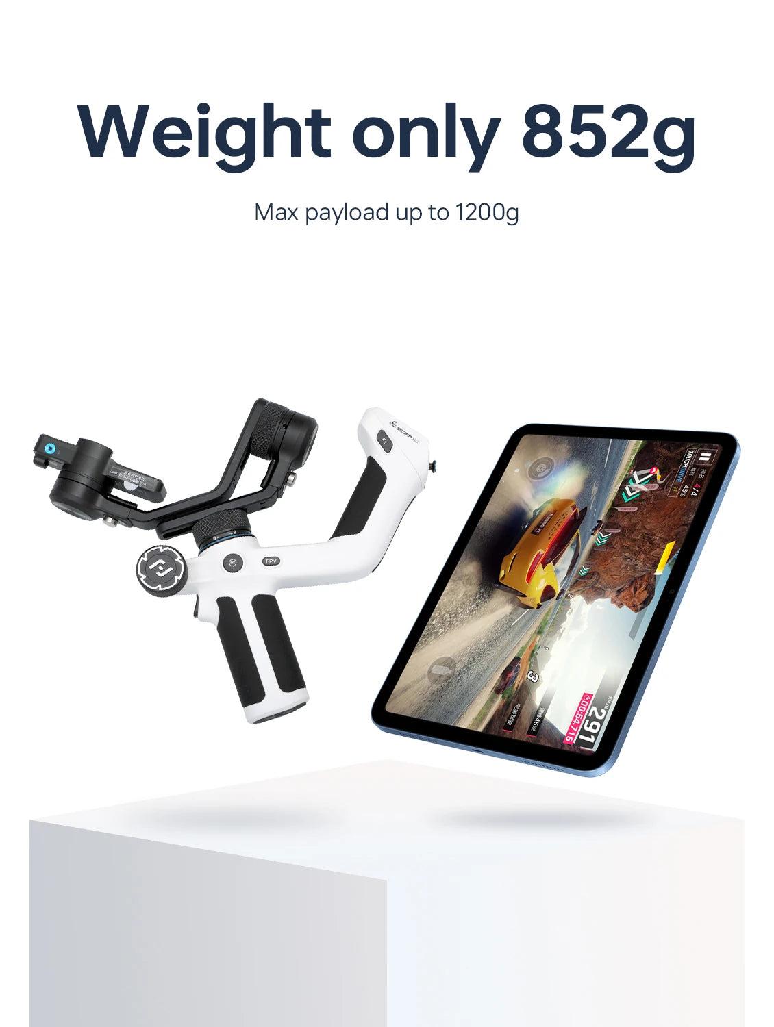 FeiyuTech SCORP Mini 2 Kit - 3-Axis Handheld Gimbal for Mirrorless Camera, Action Cam, Smartphone with AI Tracker, 1.2kg Load Capacity