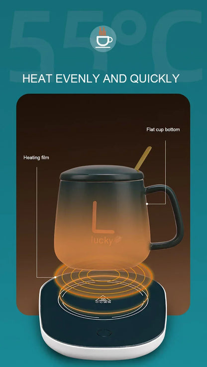 55℃ Coffee Mug Warmer Pad – USB Electric Cup Heater & Coaster for Tea, Milk, Water – Home & Office Use